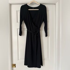 Talbots Wrap Dress, Black, size S